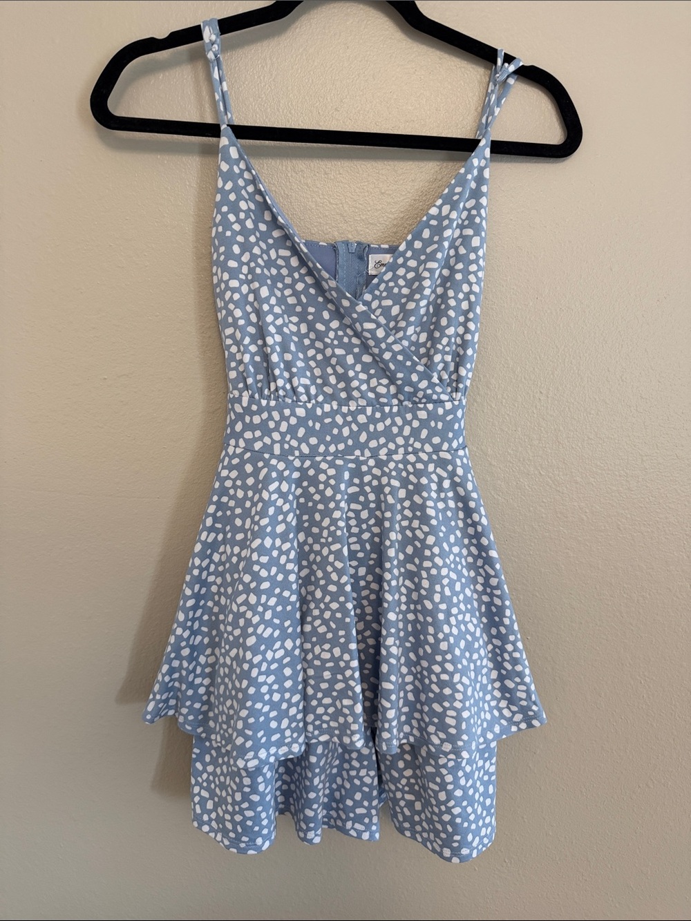 Emerald Sundae NWOT Light Blue and White Spotted Romper
